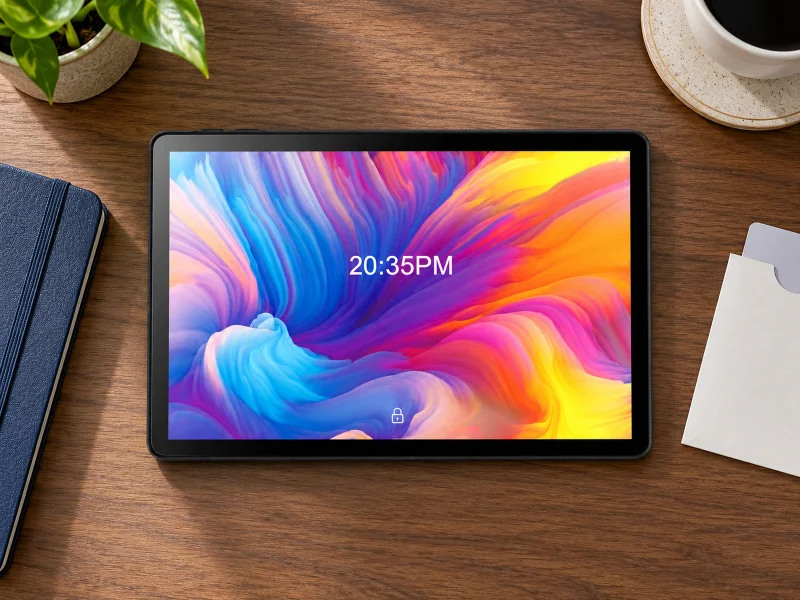 插图:Dark 10.95 inch tablet SP110T / SP1099R / SP1017V on a desk