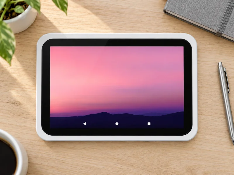 Ilustrasi: White 10.1 inch tablet SP1099X / SP1099A on a desk