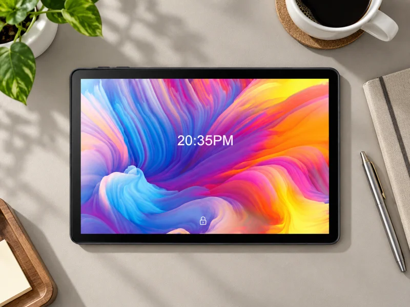 插图:Dark 10.95 inch tablet SP110T / SP1099R / SP1017V on a desk