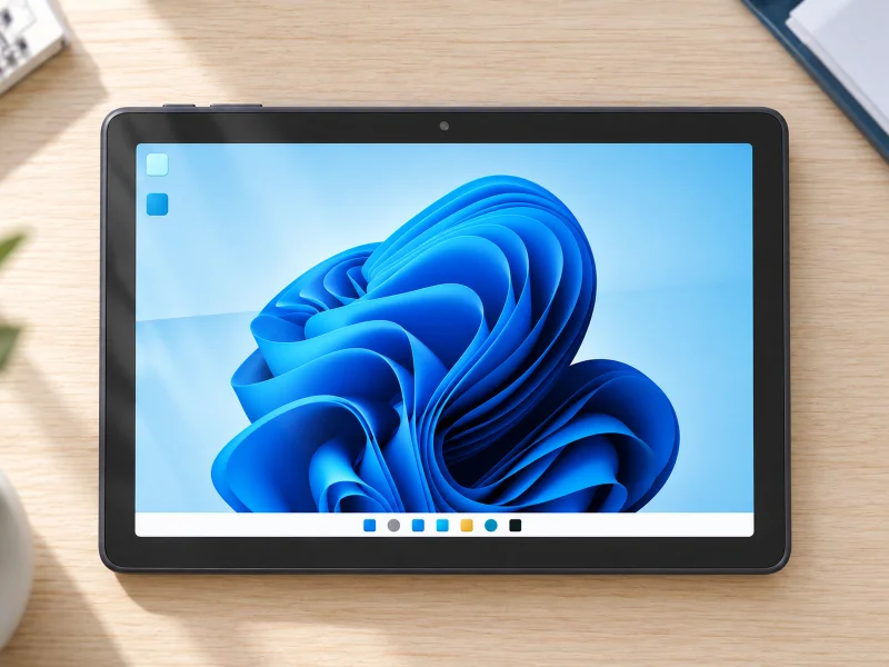 Illustratie: 10.1 inch charcoal tablet on a desk