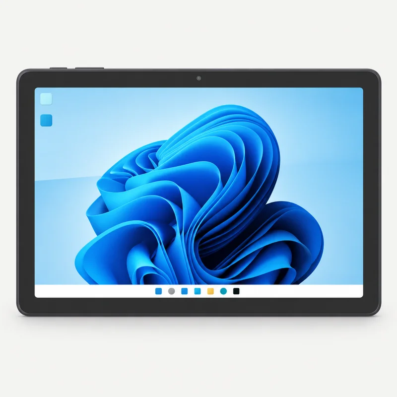 10.1 inch charcoal tablet on a light studio background